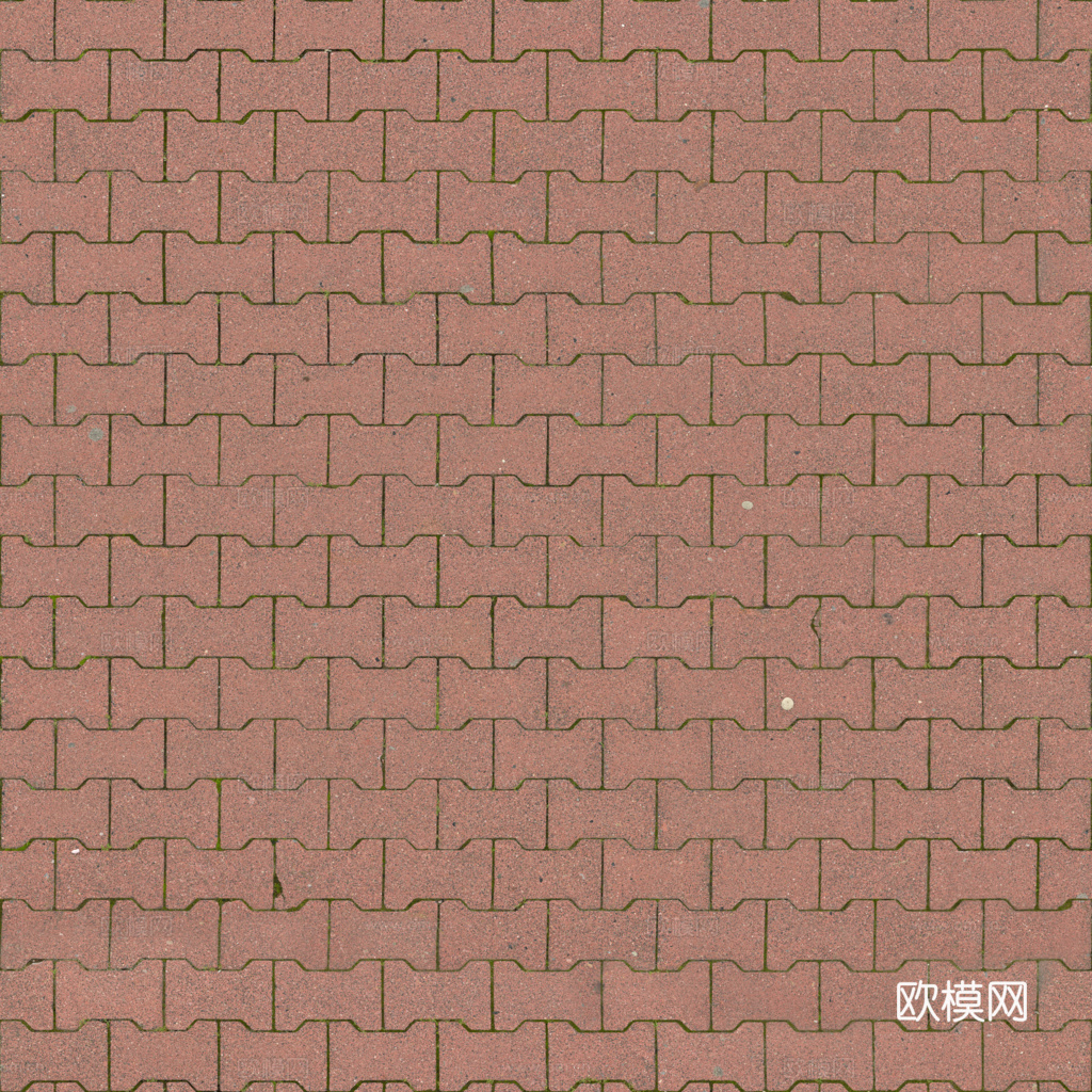 无缝红砖地砖铺路砖户外砖 PBR材质贴图 1k