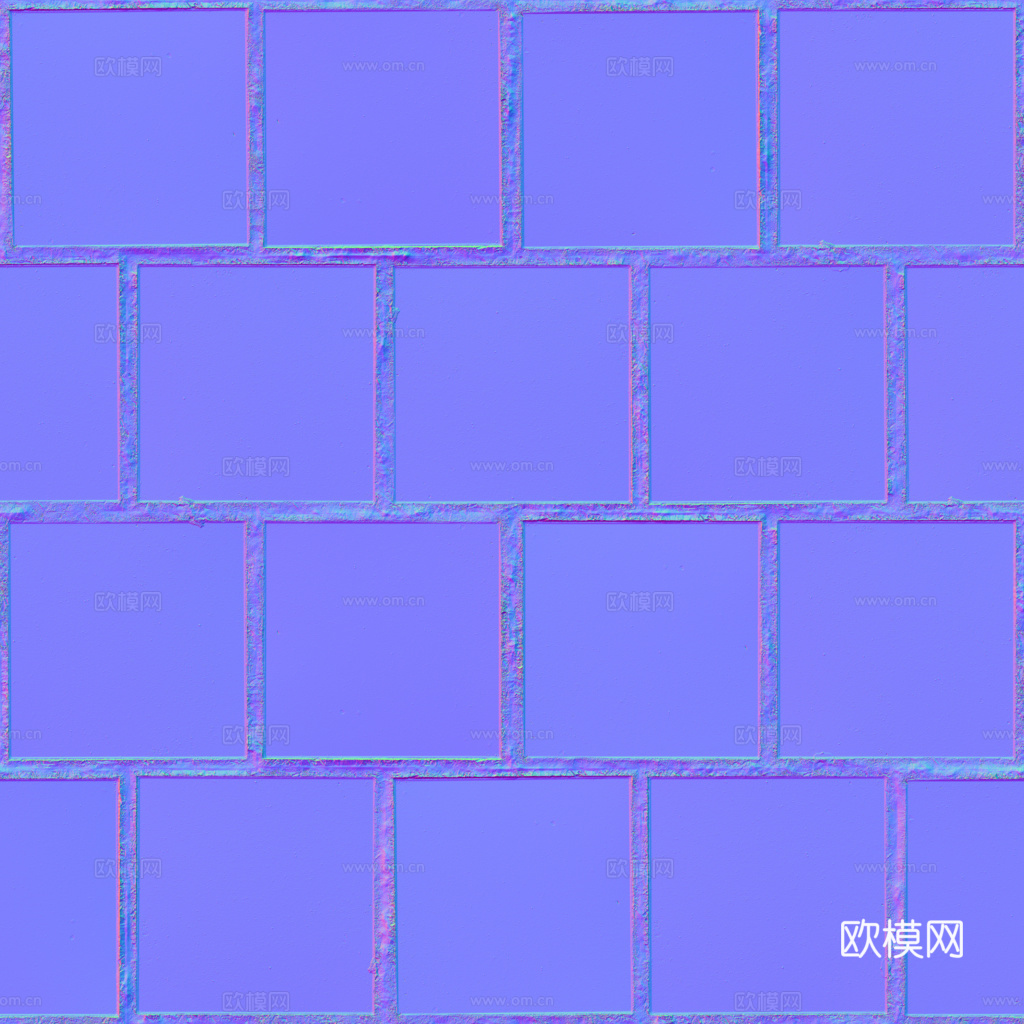 无缝地砖石板铺路砖户外砖 PBR材质贴图 1k