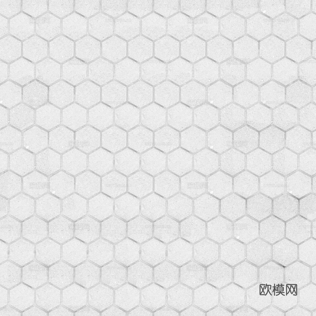 无缝地砖六角砖水泥砖铺路砖户外砖 PBR材质贴图 1k