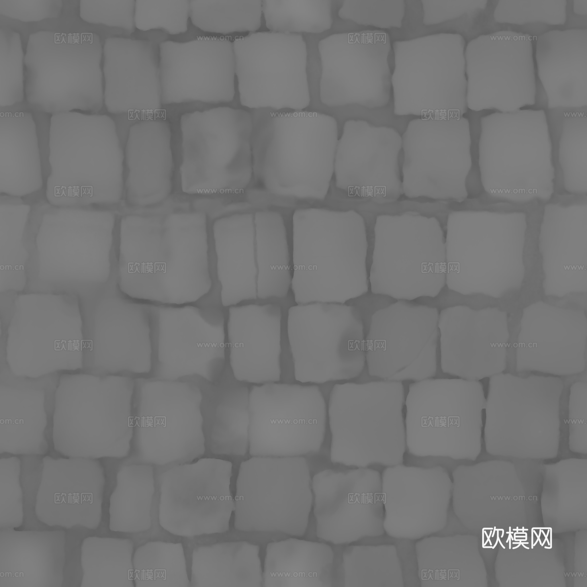 无缝石地石砖铺路石户外地 PBR材质贴图 2k