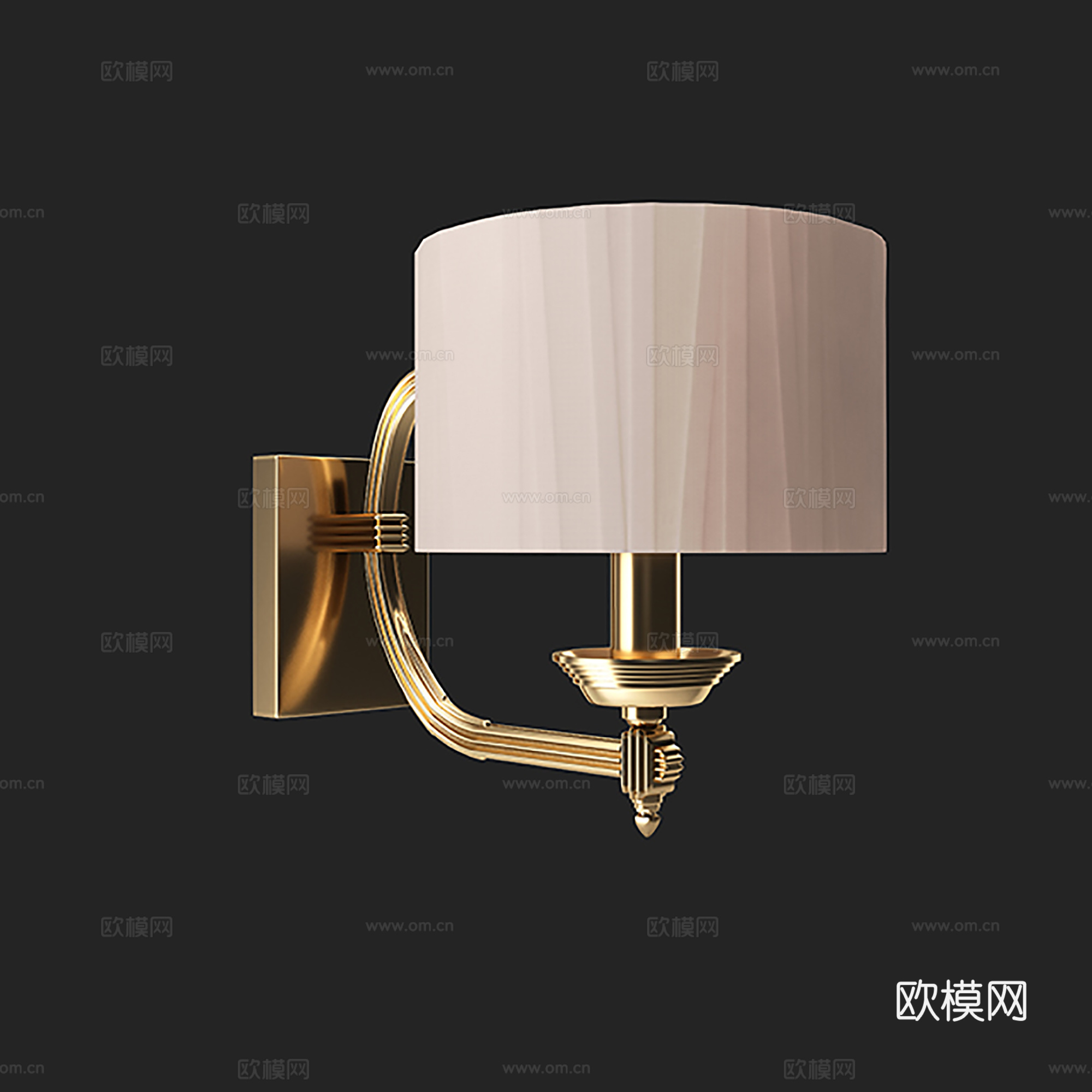 北欧壁灯 圆形壁灯 金属壁灯su模型