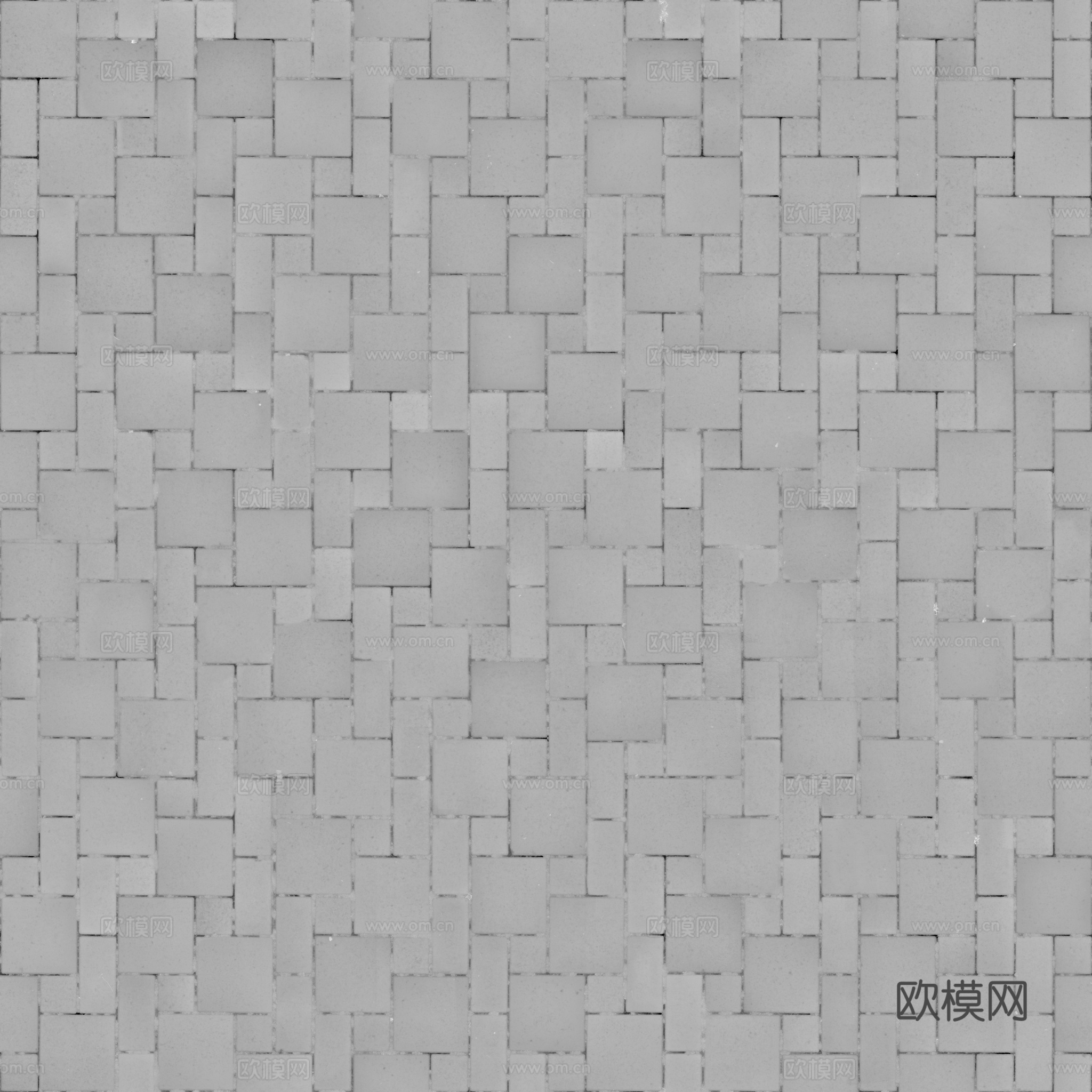 无缝地砖石板砖广场砖水泥砖铺路砖户外砖 PBR材质贴图 2k