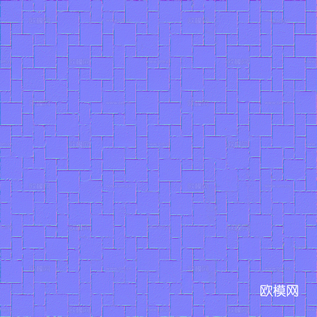 无缝地砖石板砖广场砖水泥砖铺路砖户外砖 PBR材质贴图 1k