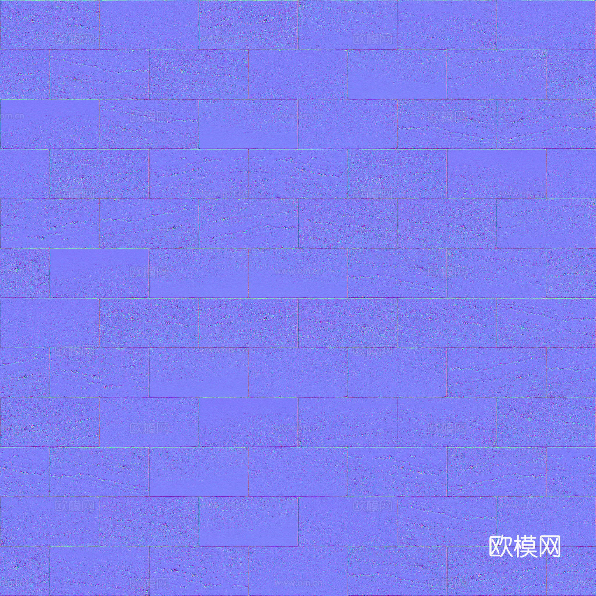无缝地砖石板砖广场砖水泥砖铺路砖户外砖 PBR材质贴图 2k