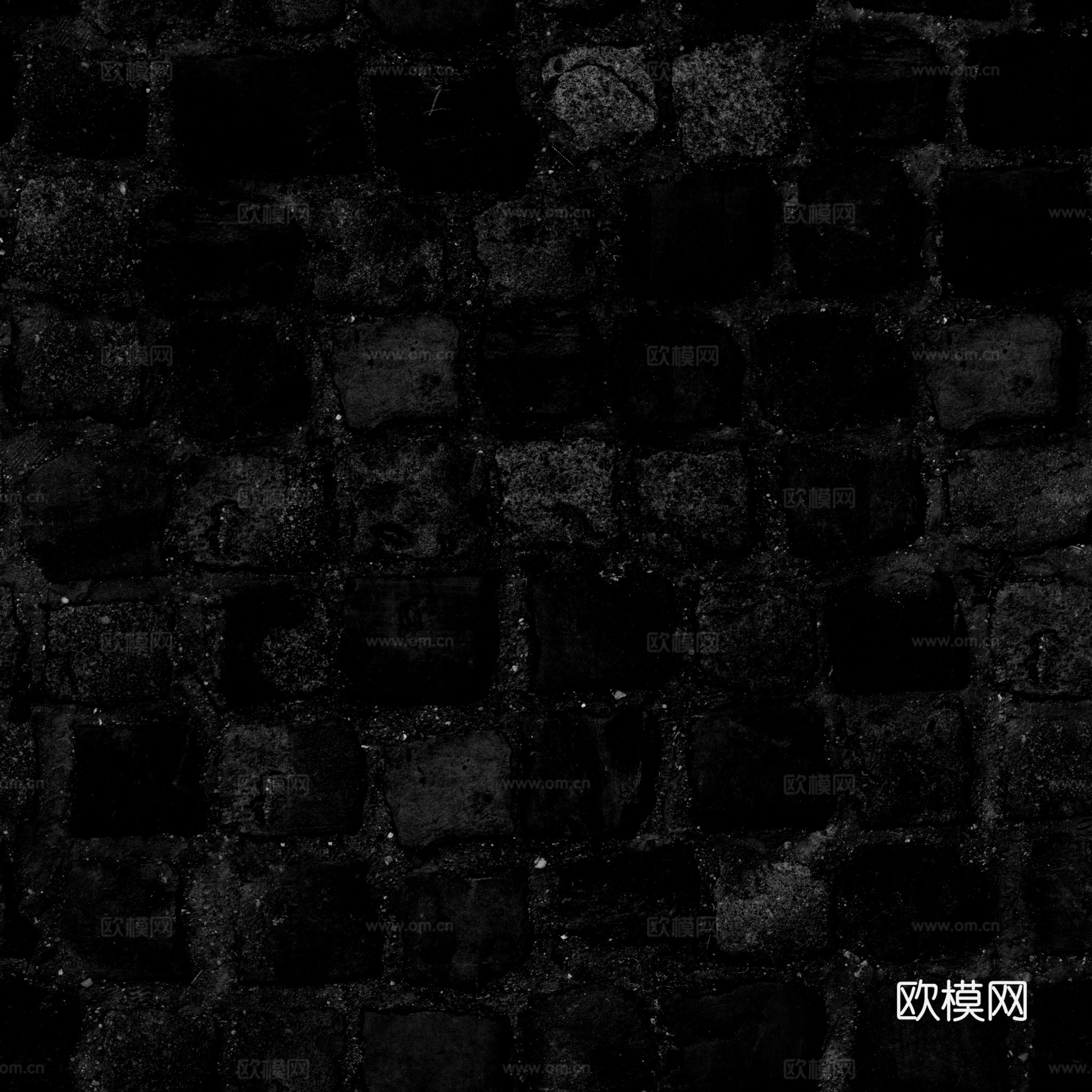 无缝石地石砖铺路石户外地 PBR材质贴图 2k
