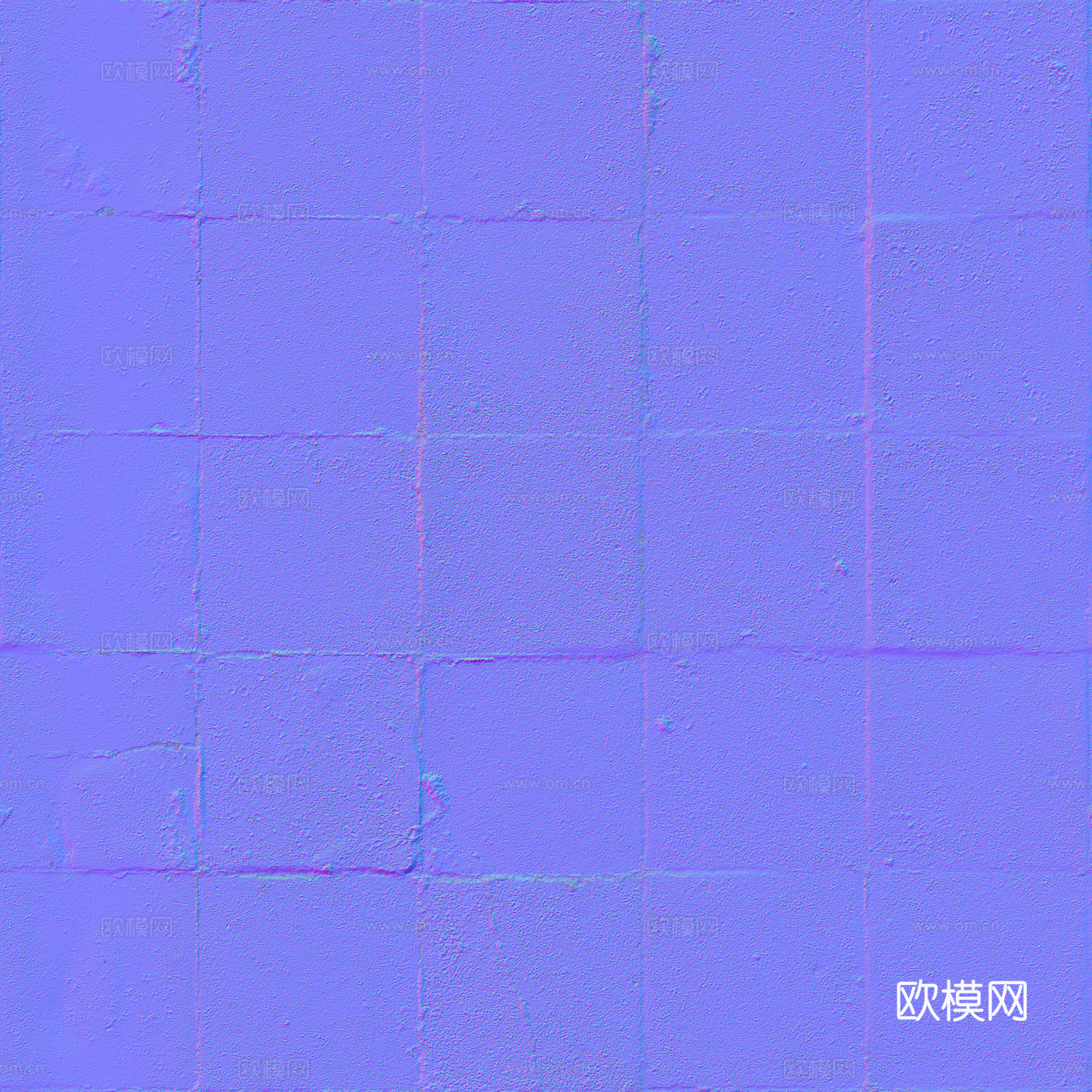 无缝地砖石板铺路砖户外砖 PBR材质贴图 2k