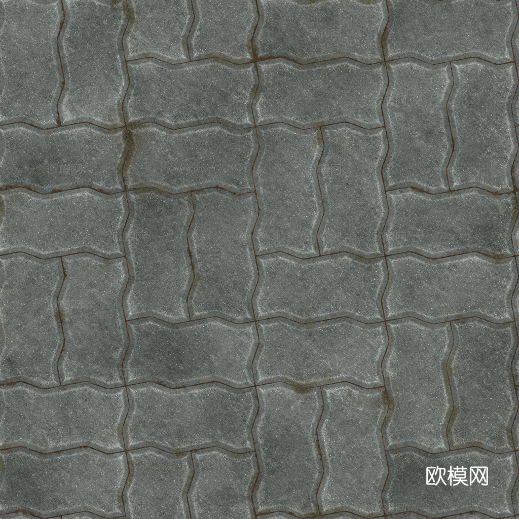 无缝地砖水泥砖铺路砖户外砖 PBR材质贴图 1k