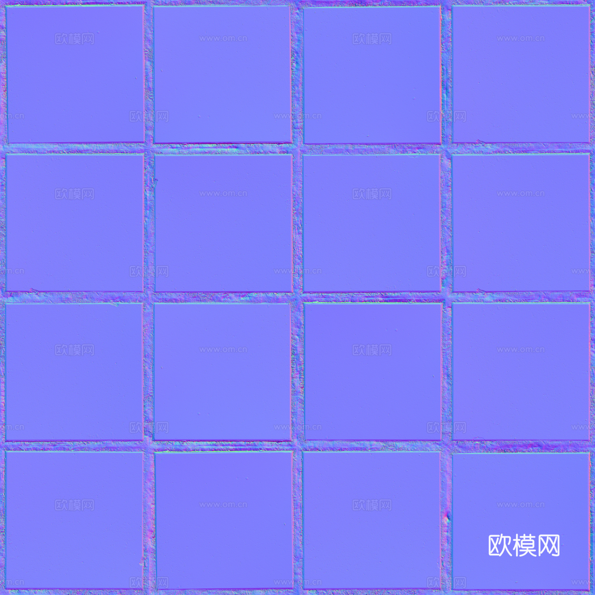无缝地砖石板铺路砖户外砖 PBR材质贴图 2k