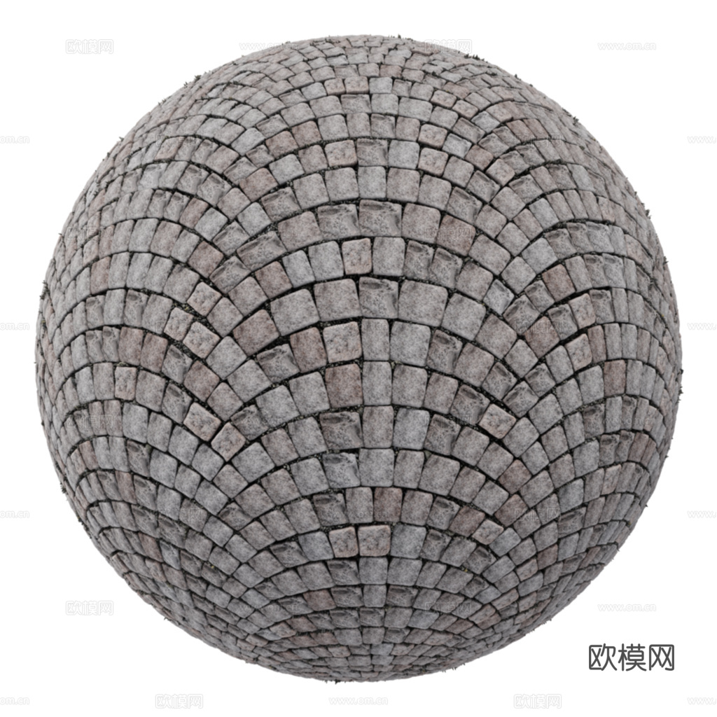 无缝石地石砖铺路石户外地面 PBR材质贴图 2k