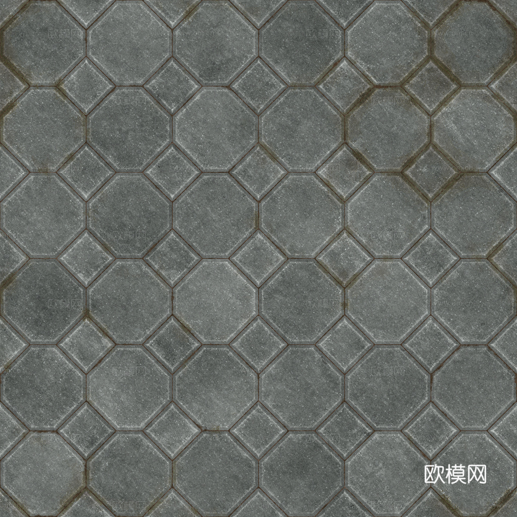 无缝地砖水泥砖铺路砖户外砖 PBR材质贴图 1k