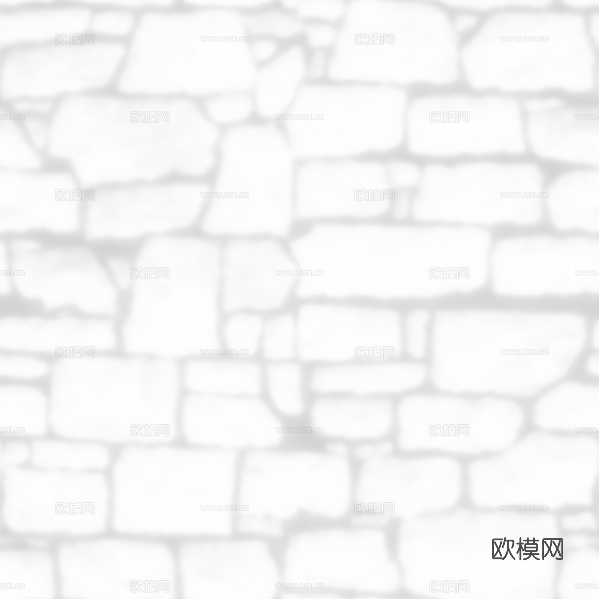 无缝石墙石地石砖铺路石户外墙地 PBR材质贴图 2k