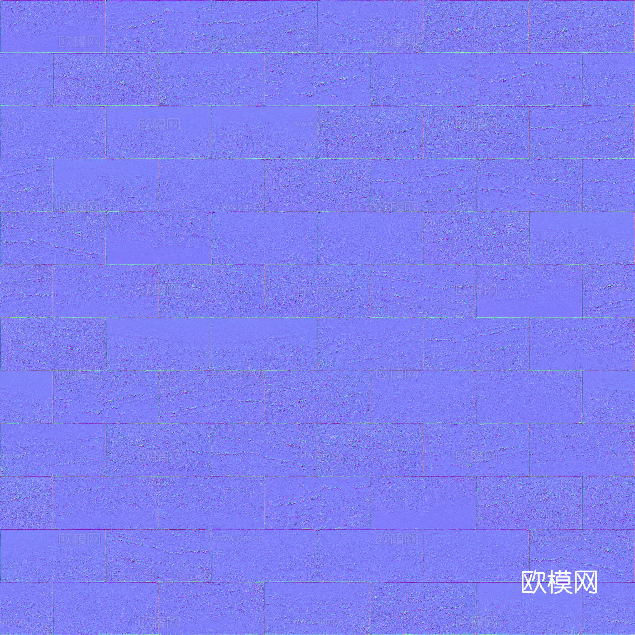 无缝地砖石板砖广场砖水泥砖铺路砖户外砖 PBR材质贴图 2k