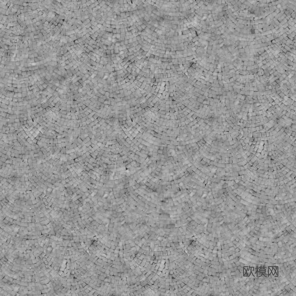 无缝石地石砖铺路石户外地面 PBR材质贴图 1k下载（渲染图6）