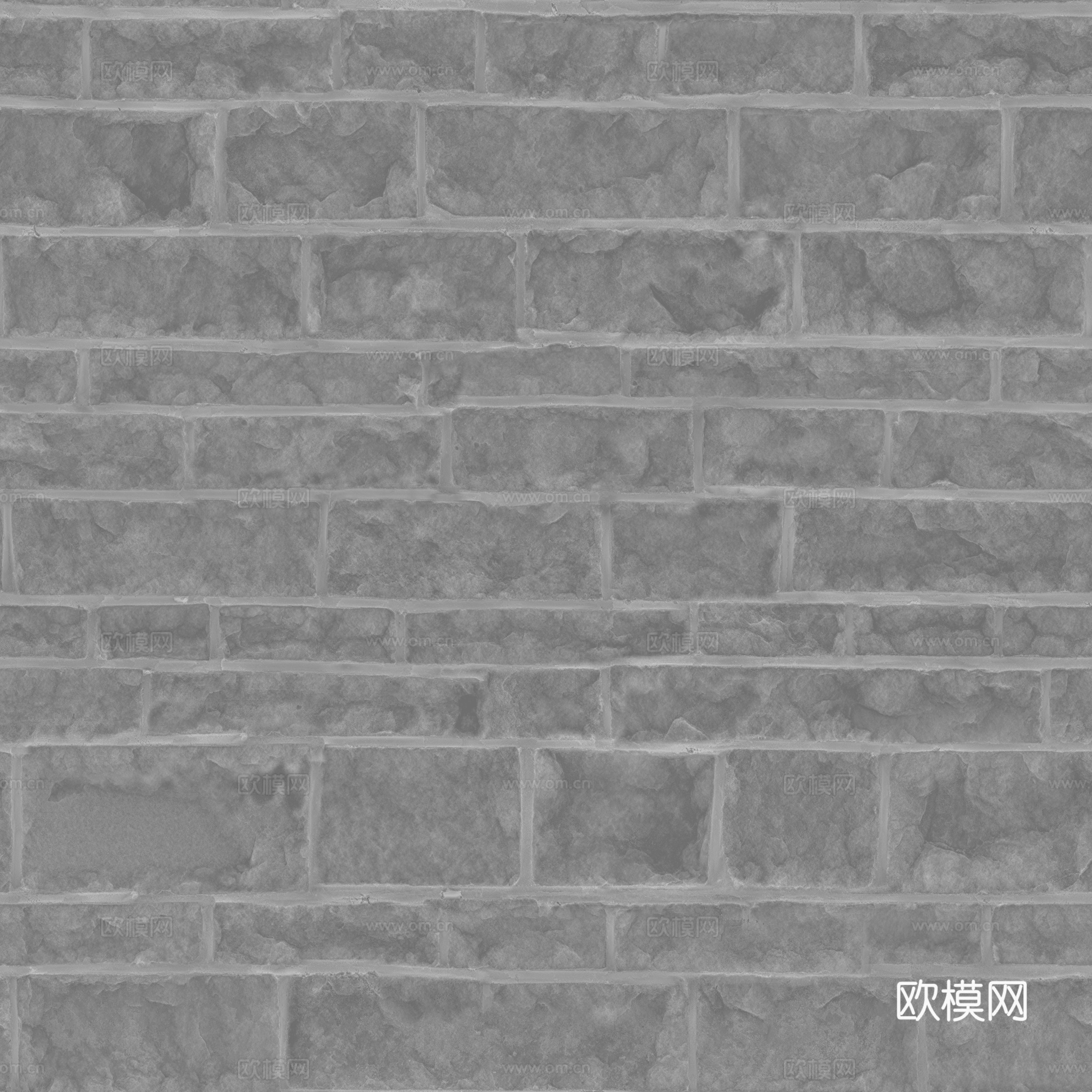 无缝砖墙石墙石砖户外砖 PBR材质贴图 2k