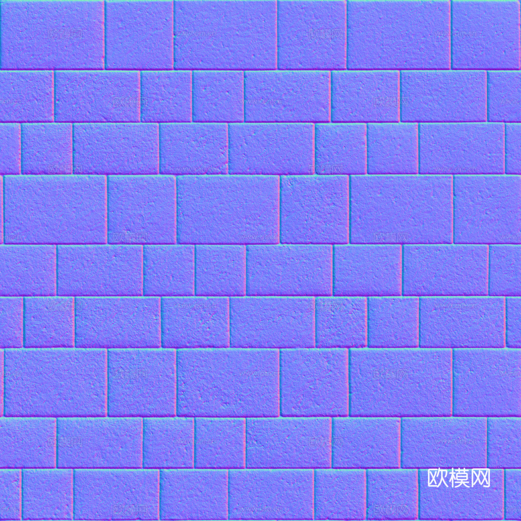 无缝砖地水泥砖铺路砖户外砖 PBR材质贴图 1k