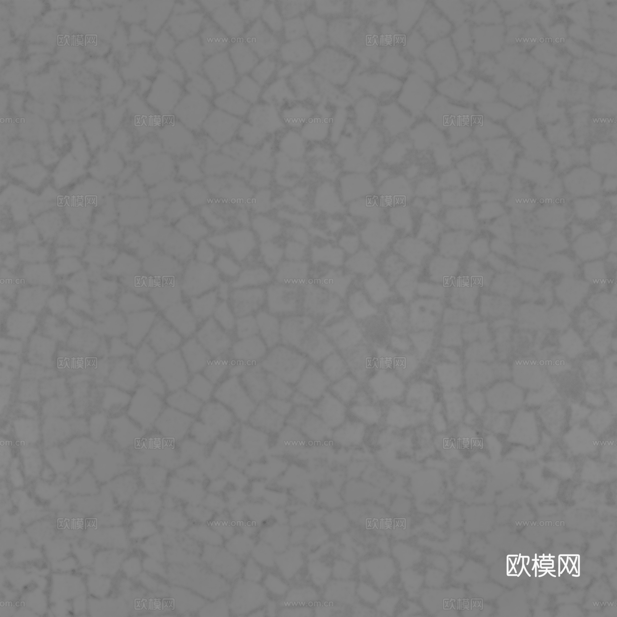 无缝石地石砖铺路石户外地 PBR材质贴图 2k