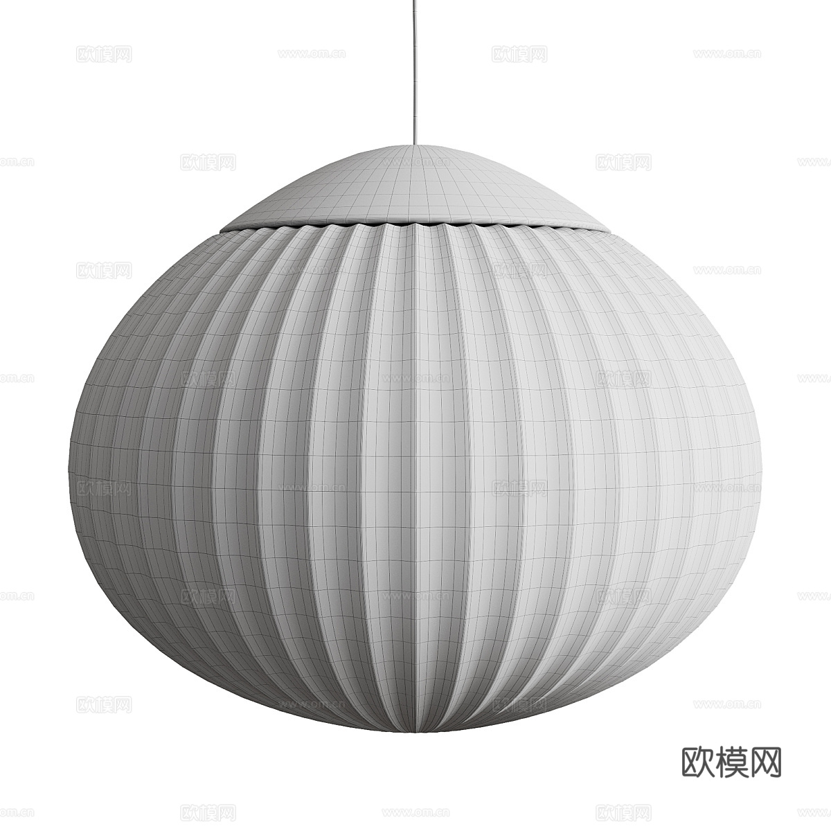 新中式球形装饰吊灯3d模型下载（渲染图2）