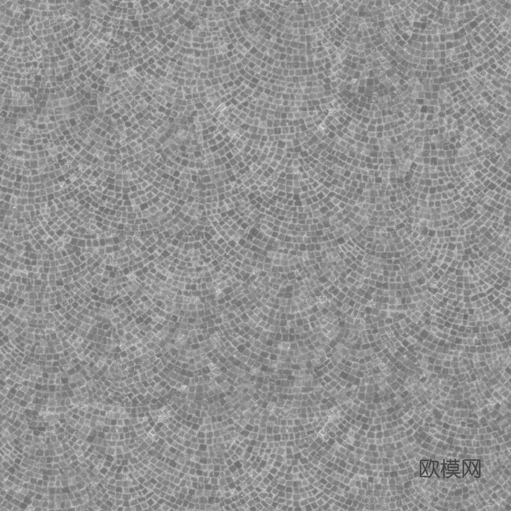 无缝石地石砖铺路石户外地面 PBR材质贴图 1k下载（渲染图7）