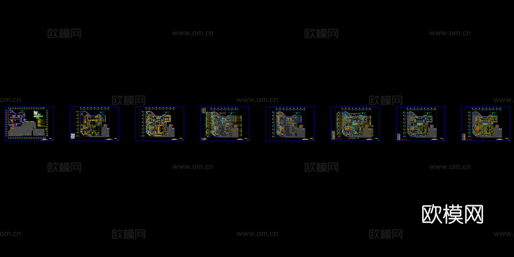 洗浴中心施工图cad施工图