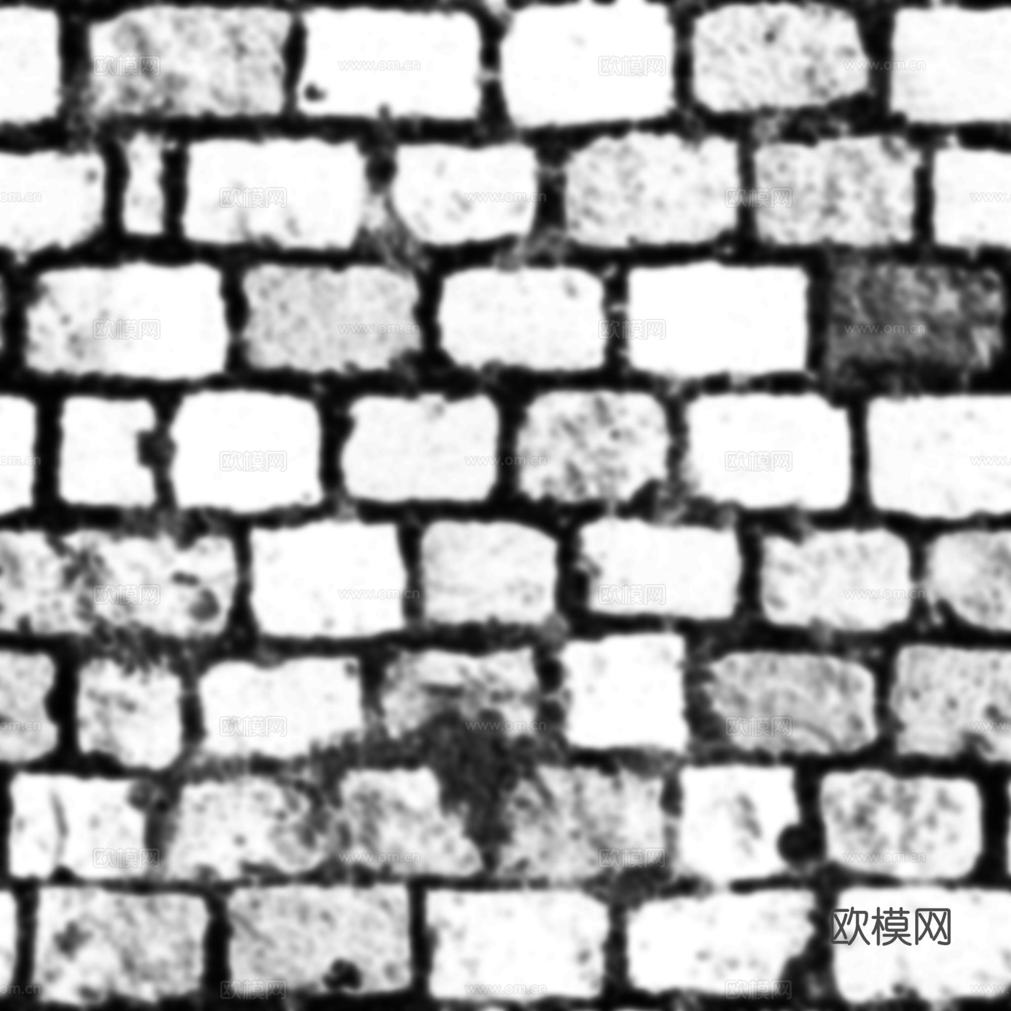 无缝石地石砖铺路石户外地 PBR材质贴图 2k