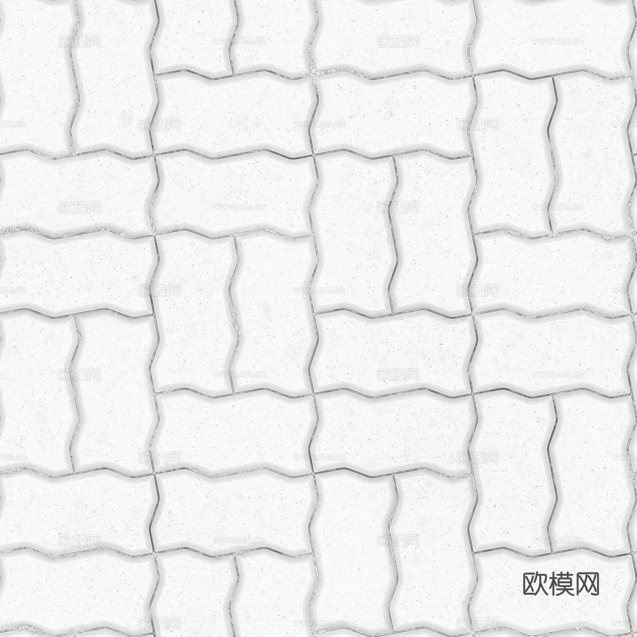 无缝地砖水泥砖铺路砖户外砖 PBR材质贴图 2k