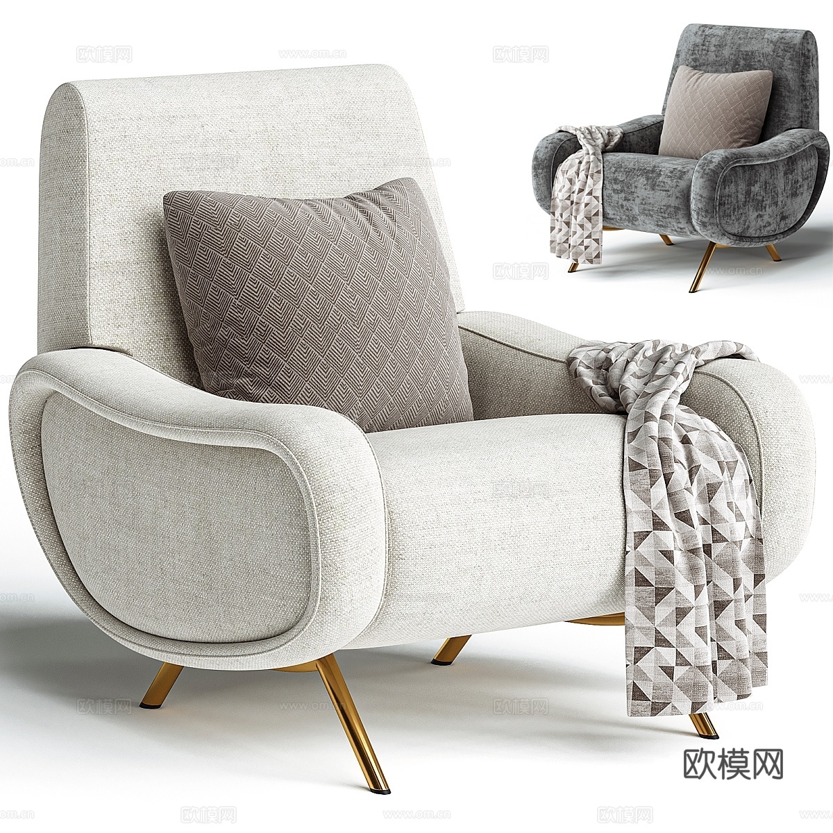 Lady扶手椅3d模型