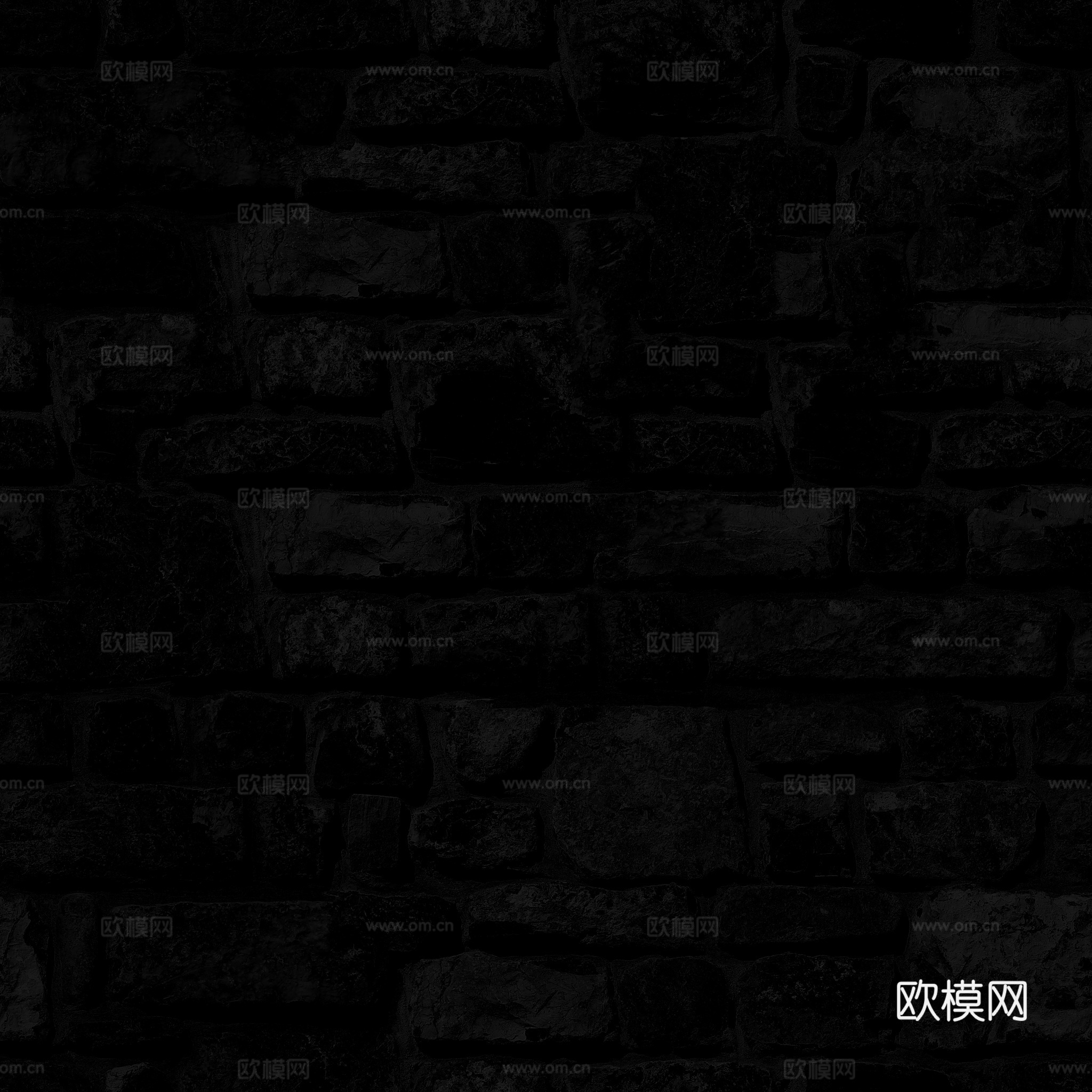 无缝石墙石地石砖铺路石户外墙地 PBR材质贴图 2k