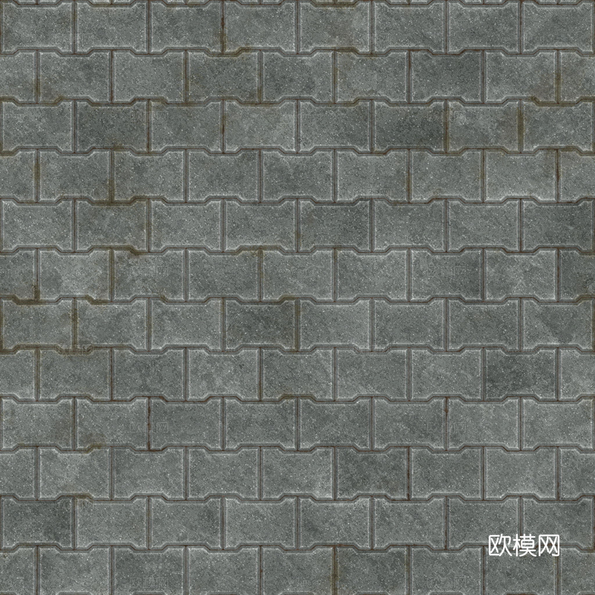 无缝地砖石板砖水泥砖铺路砖户外砖 PBR材质贴图 2k