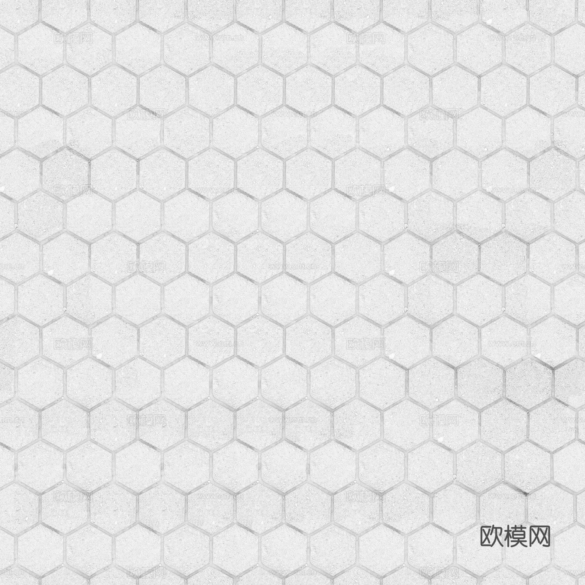 无缝地砖六角砖水泥砖铺路砖户外砖 PBR材质贴图 2k