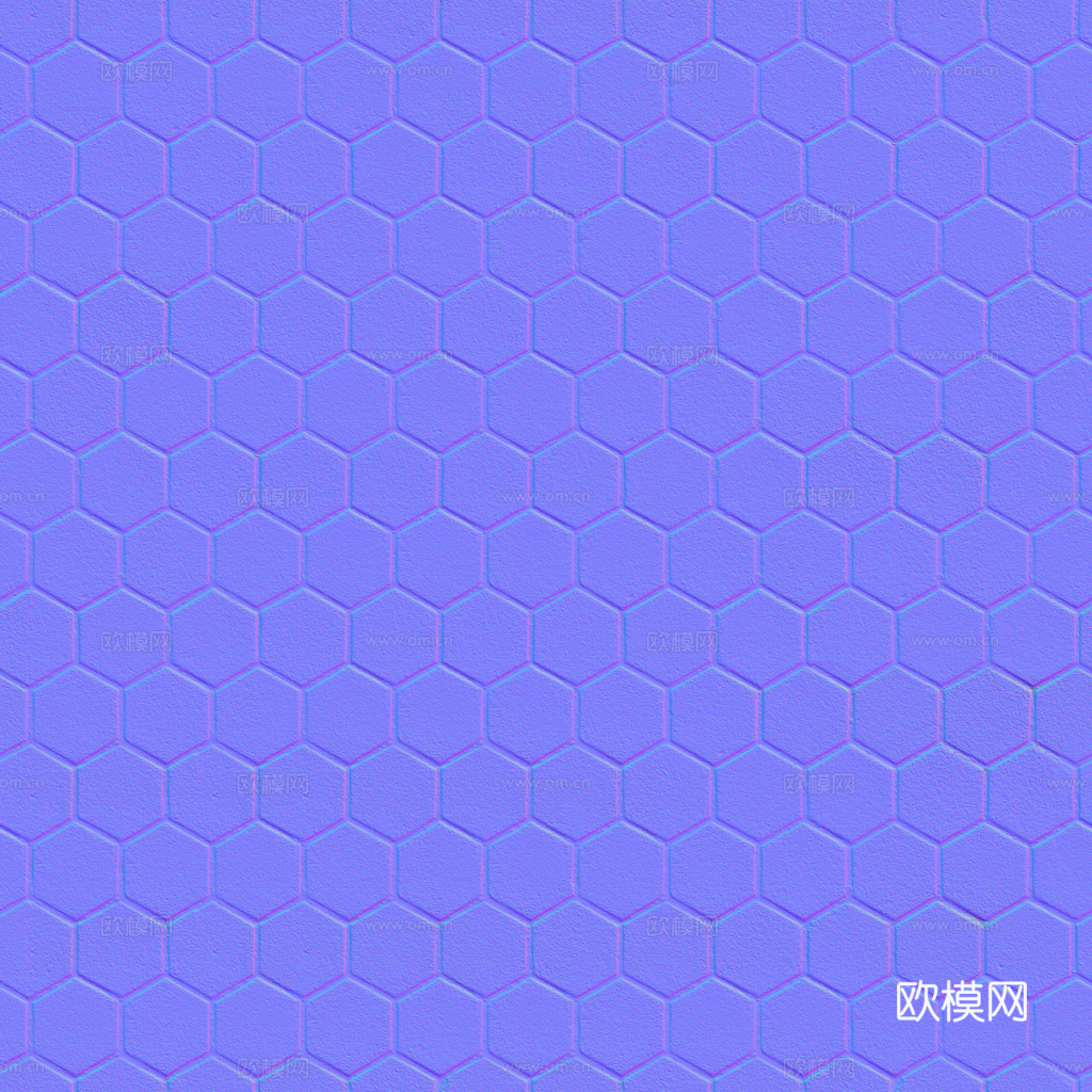 无缝地砖六角砖水泥砖铺路砖户外砖 PBR材质贴图 1k
