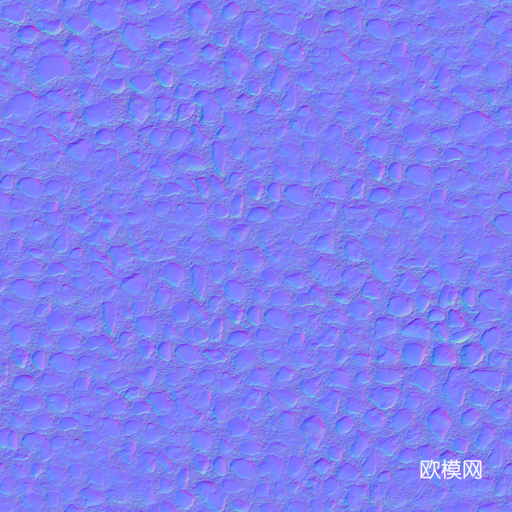 无缝石地石砖铺路石户外地面 PBR材质贴图 1k