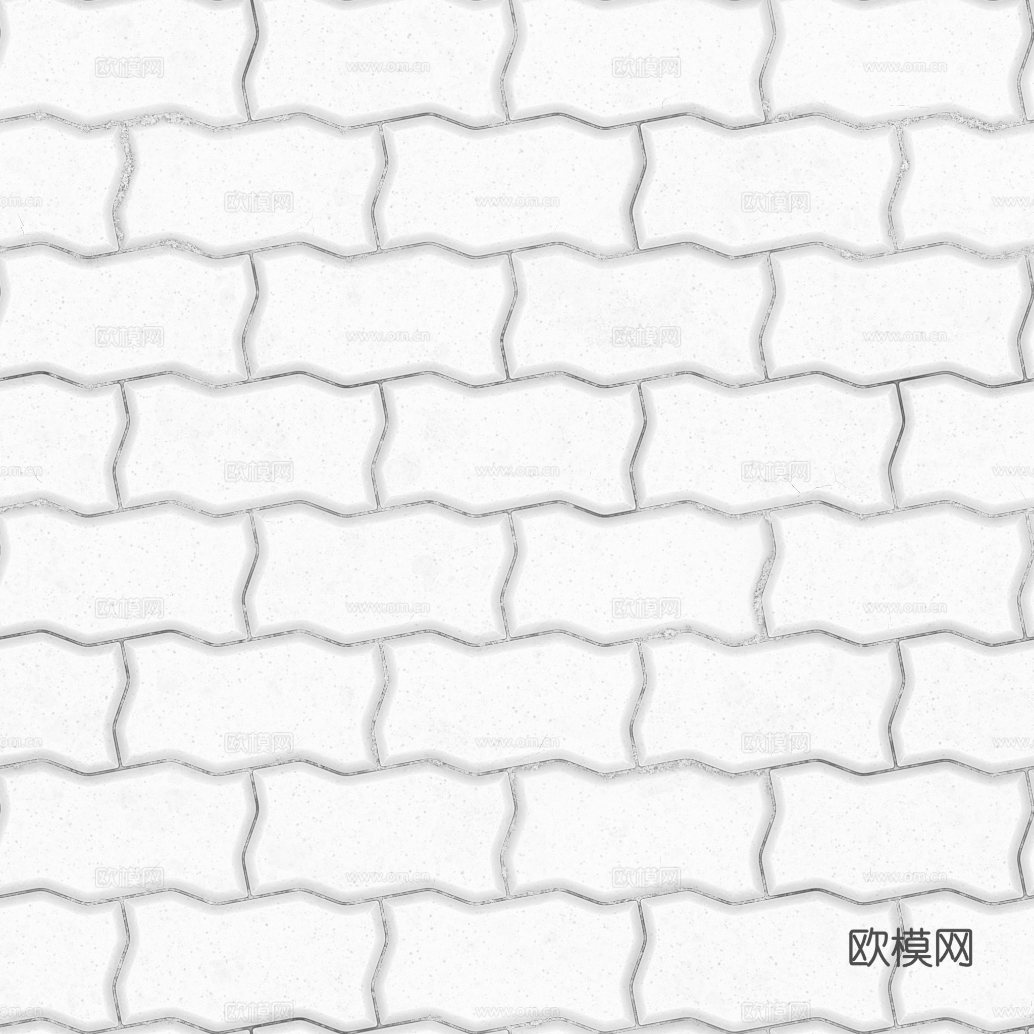 无缝地砖水泥砖铺路砖户外砖 PBR材质贴图 2k