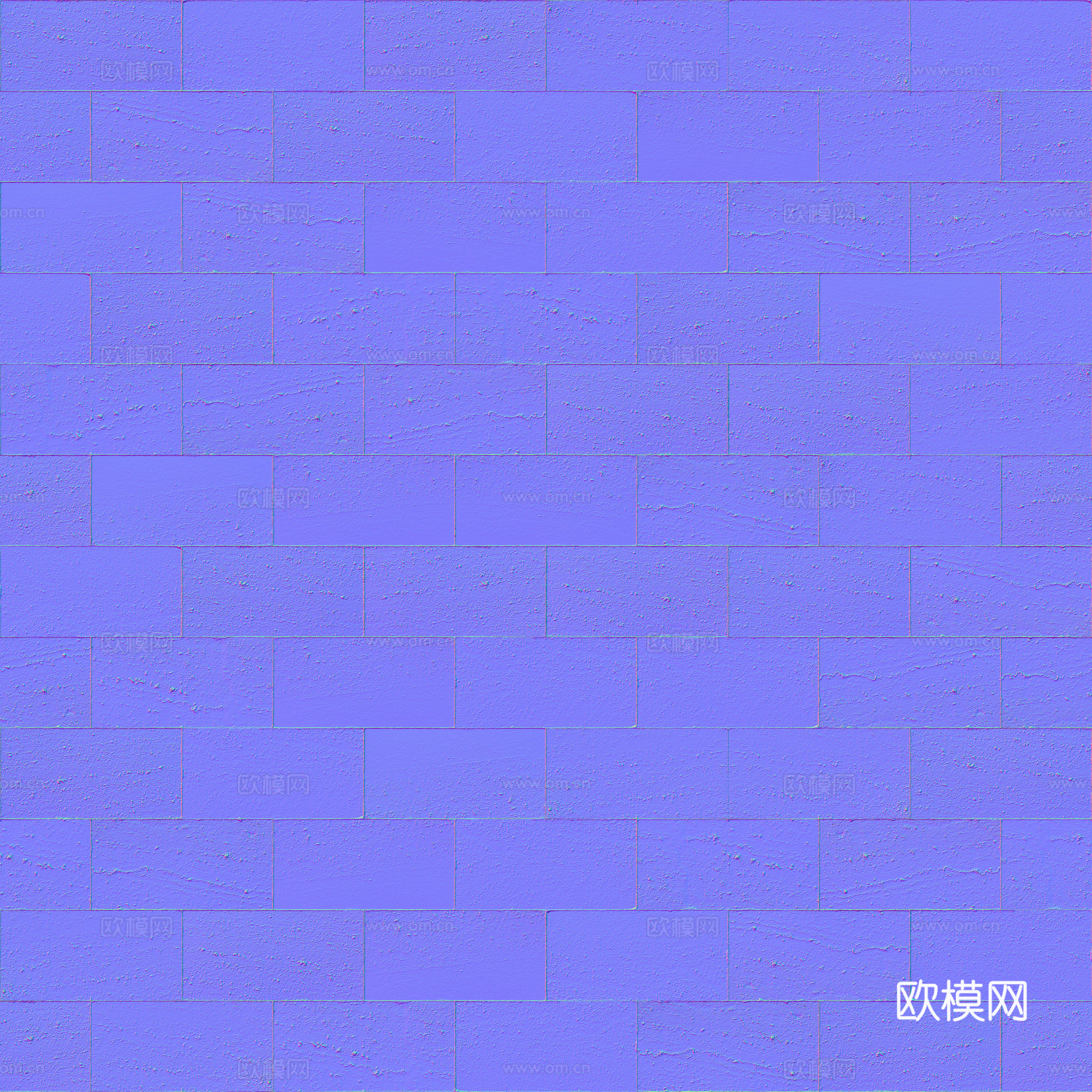 无缝地砖石板砖广场砖水泥砖铺路砖户外砖 PBR材质贴图 2k