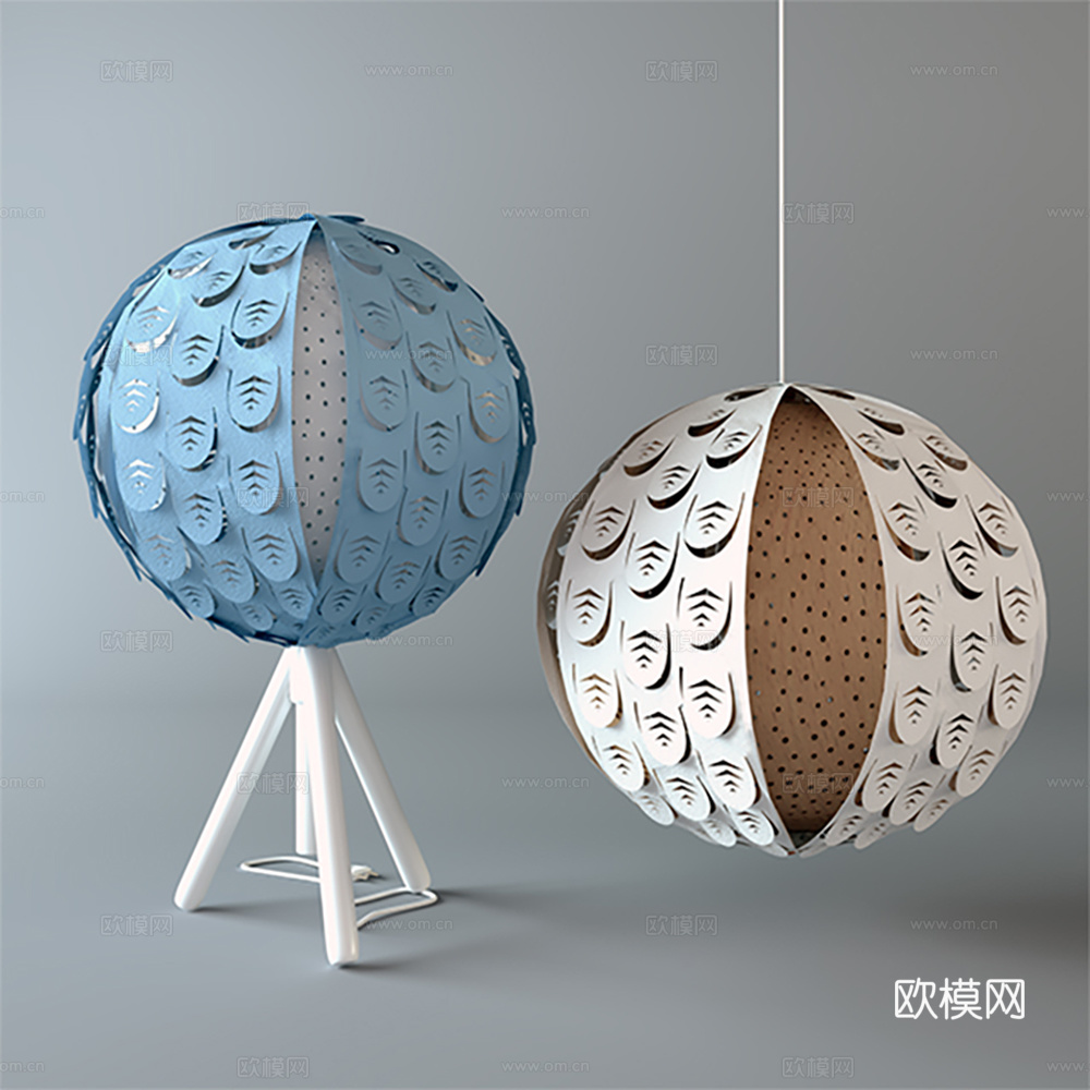 现代吊灯 灯具组合 儿童台灯吊灯  创意台灯吊灯su模型