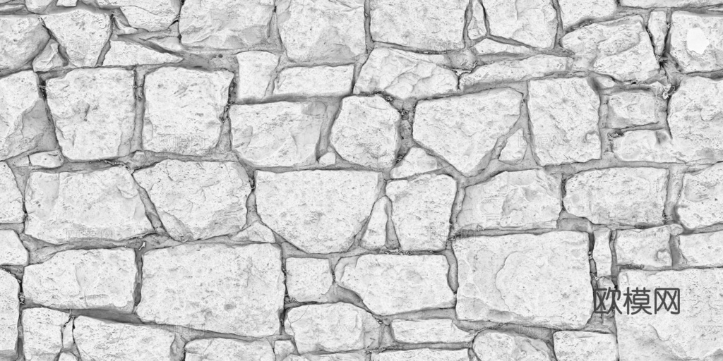 无缝石墙石地石砖铺路石户外墙地 PBR材质贴图 1k