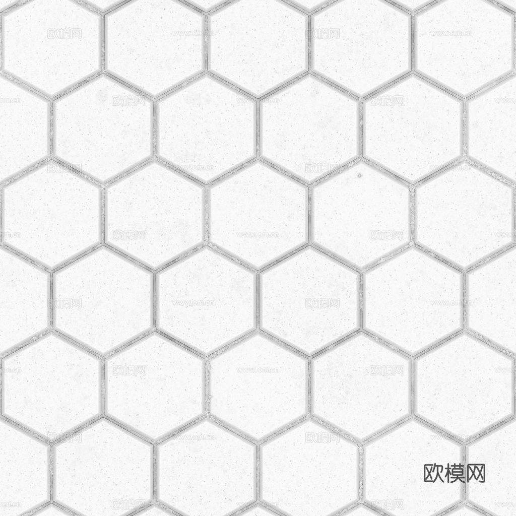 无缝地砖水泥砖六角砖铺路砖户外砖 PBR材质贴图 1k