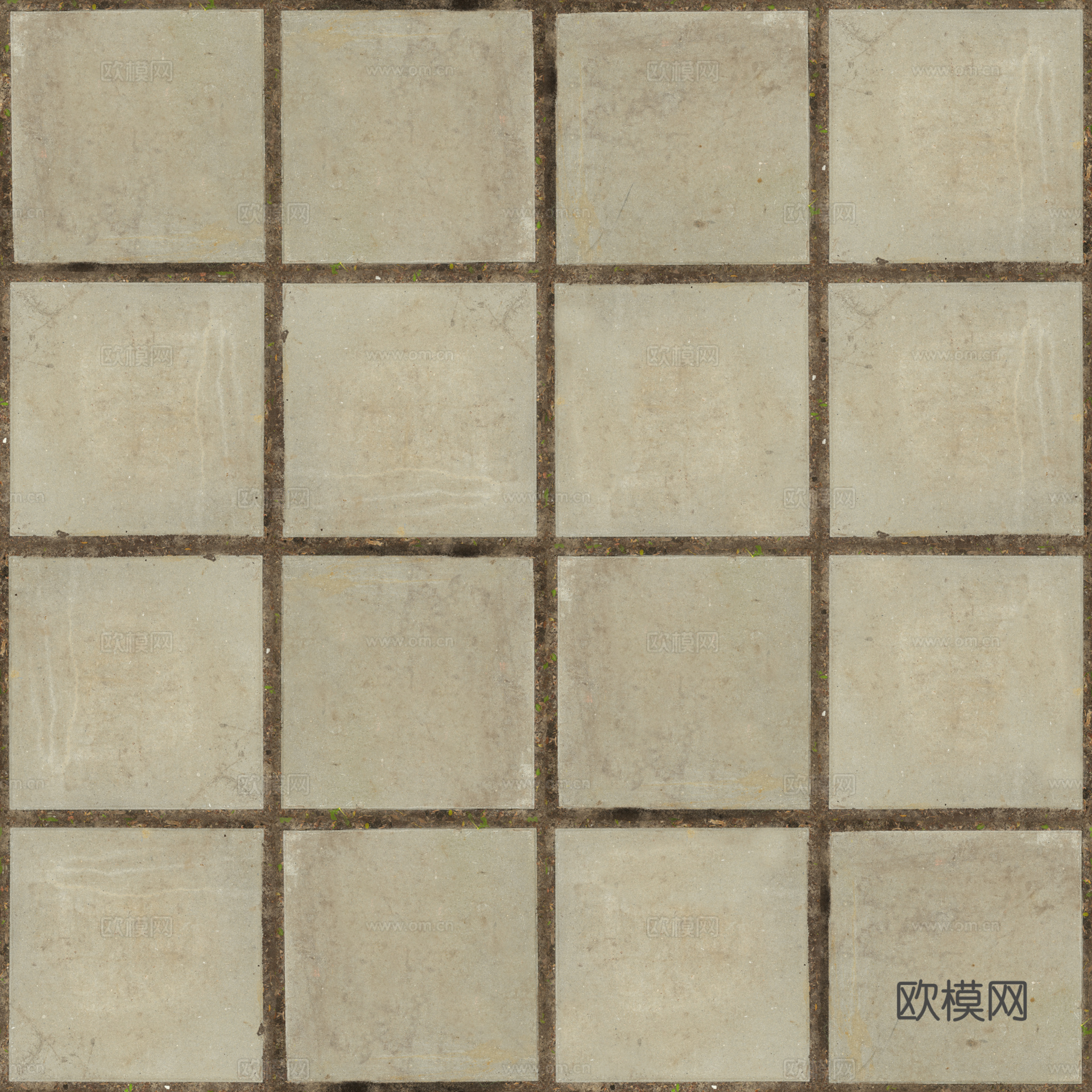 无缝地砖石板铺路砖户外砖 PBR材质贴图 2k