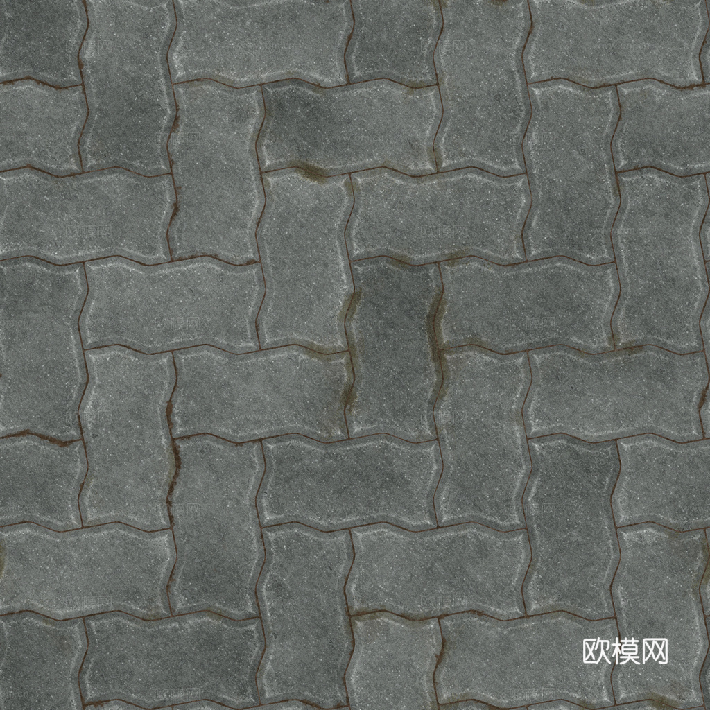 无缝地砖水泥砖铺路砖户外砖 PBR材质贴图 1k