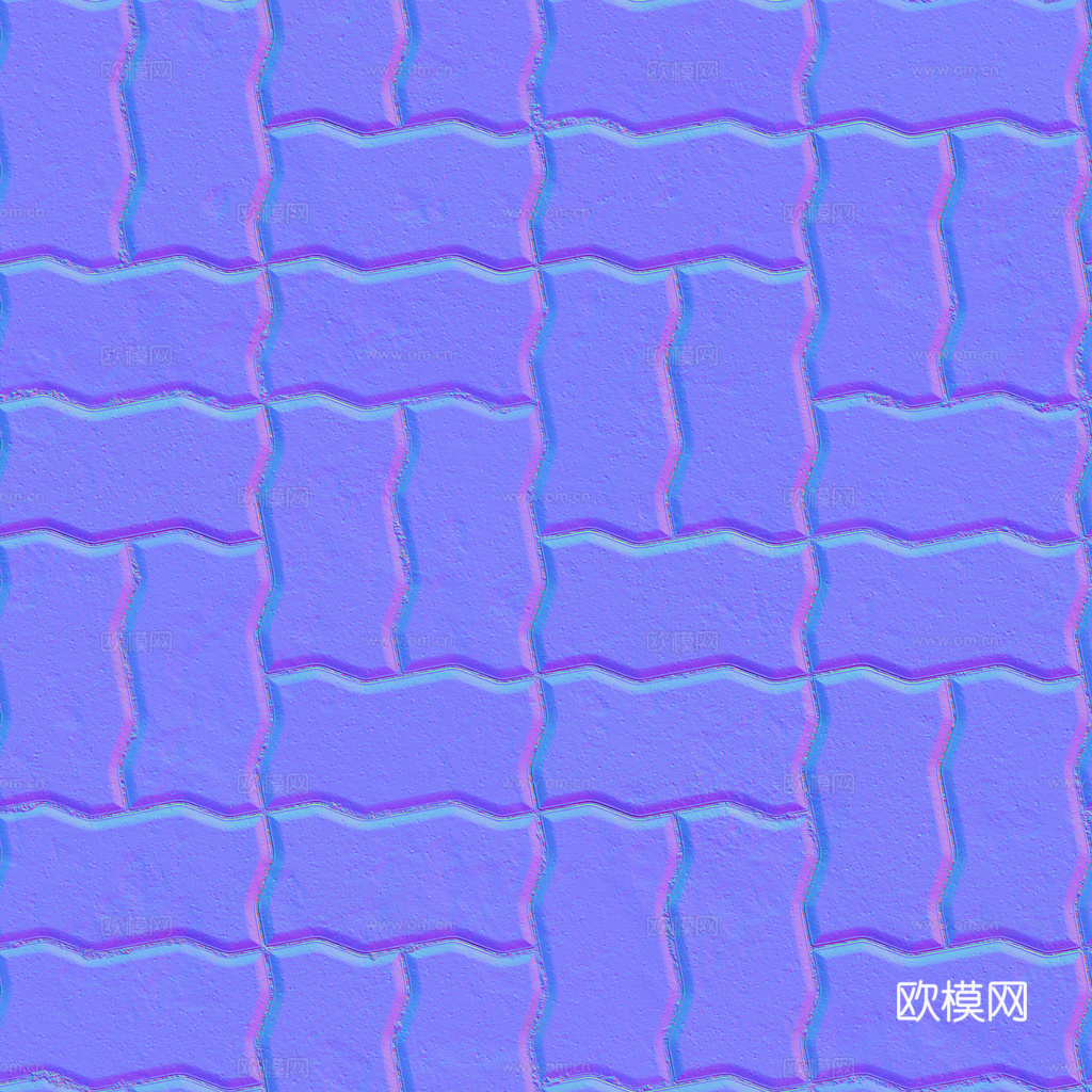 无缝地砖水泥砖铺路砖户外砖 PBR材质贴图 1k