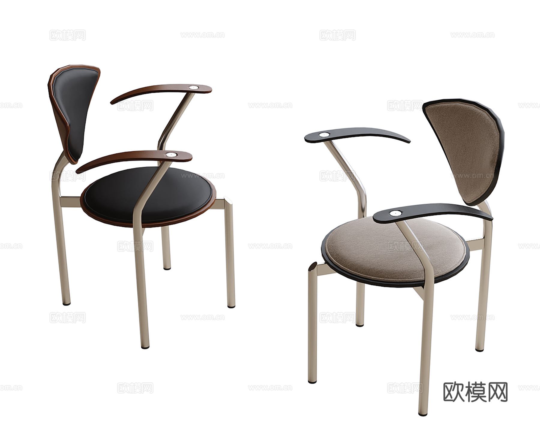 现代单椅 茶椅 书椅 餐椅 休闲椅su模型