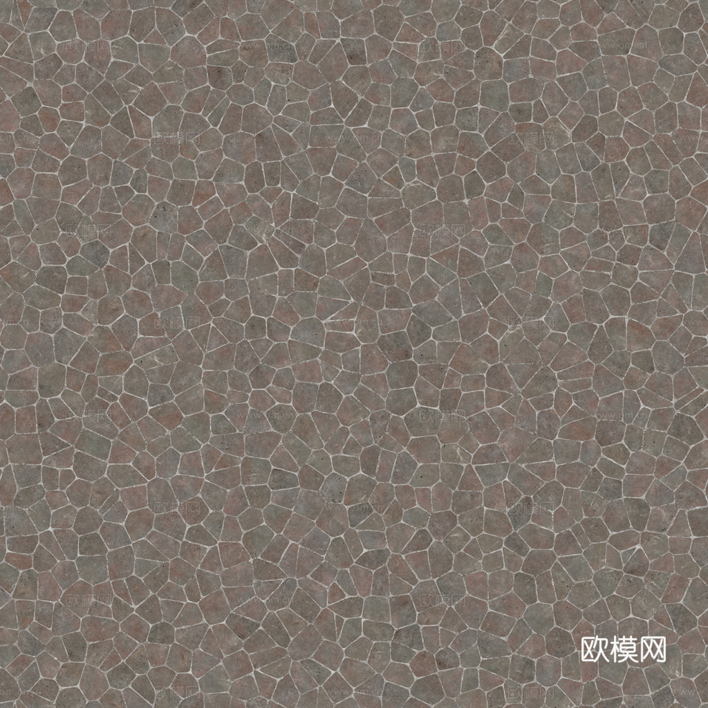 无缝石地石砖铺路石户外地 PBR材质贴图 2k