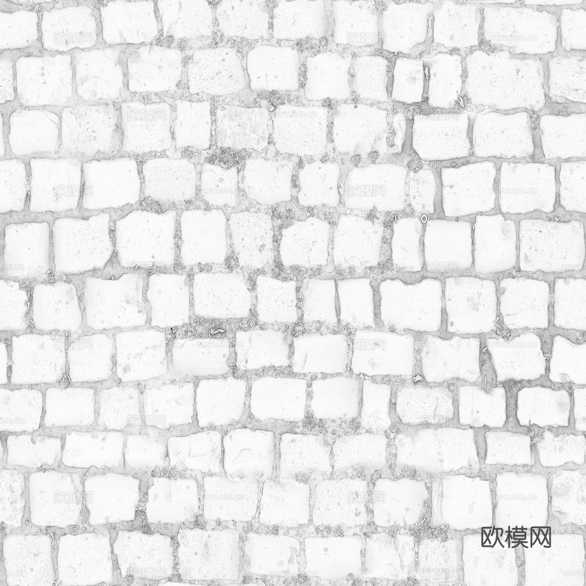 无缝石地石砖铺路石户外地面 PBR材质贴图 2k