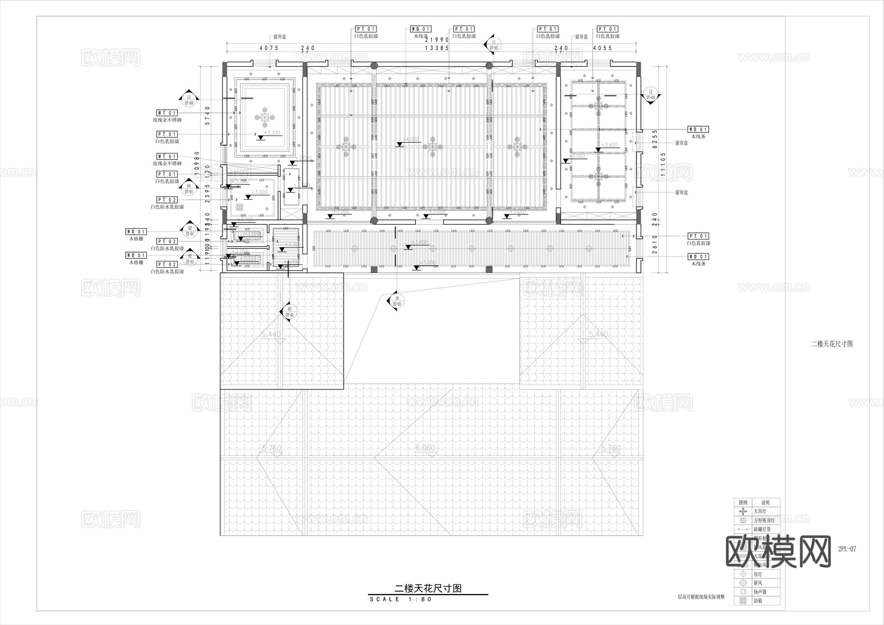 私人会所施工图cad施工图
