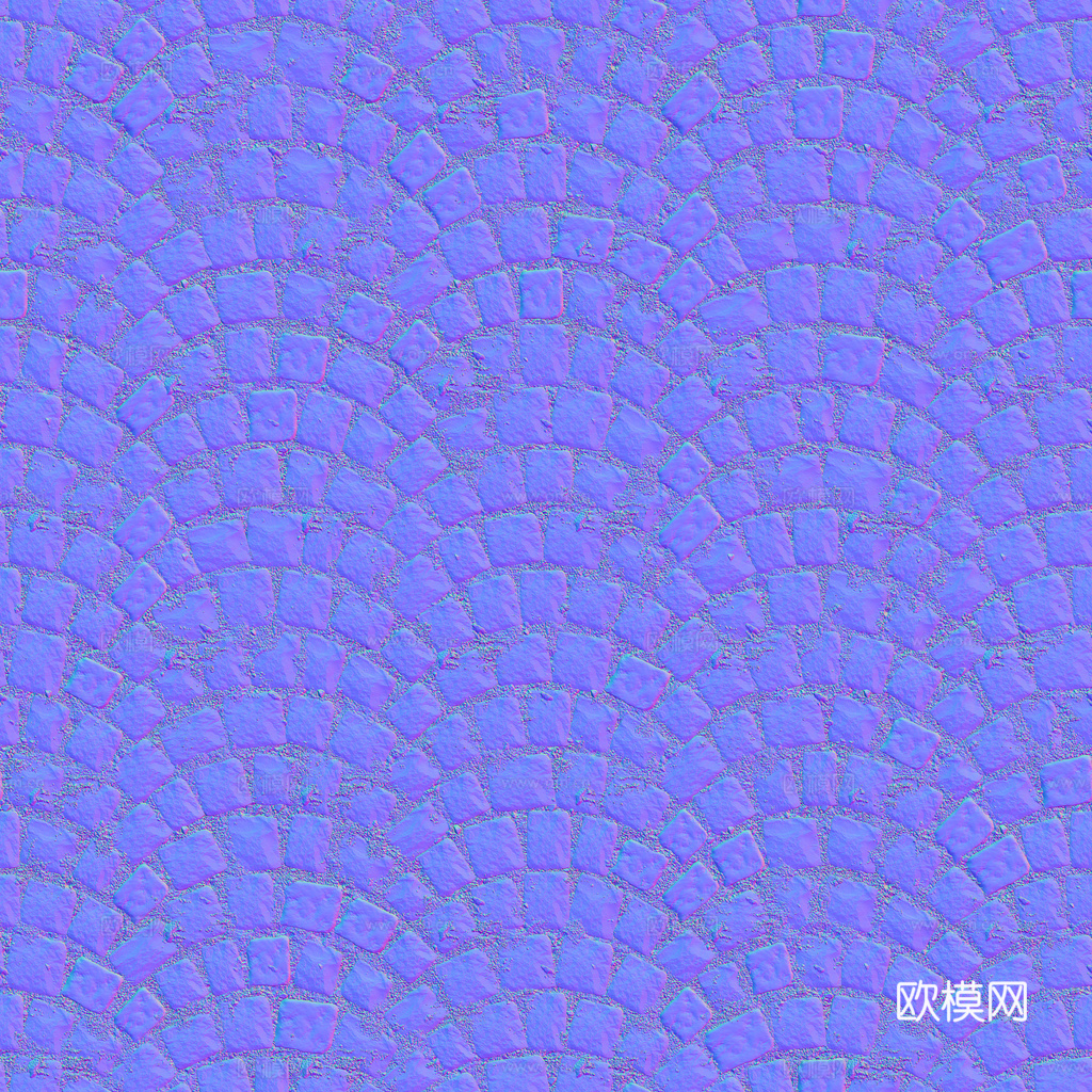 无缝石地石砖铺路石户外地面 PBR材质贴图 1k
