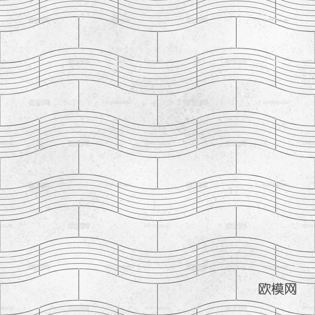 无缝地砖石板砖广场砖铺路砖户外砖 PBR材质贴图 1k