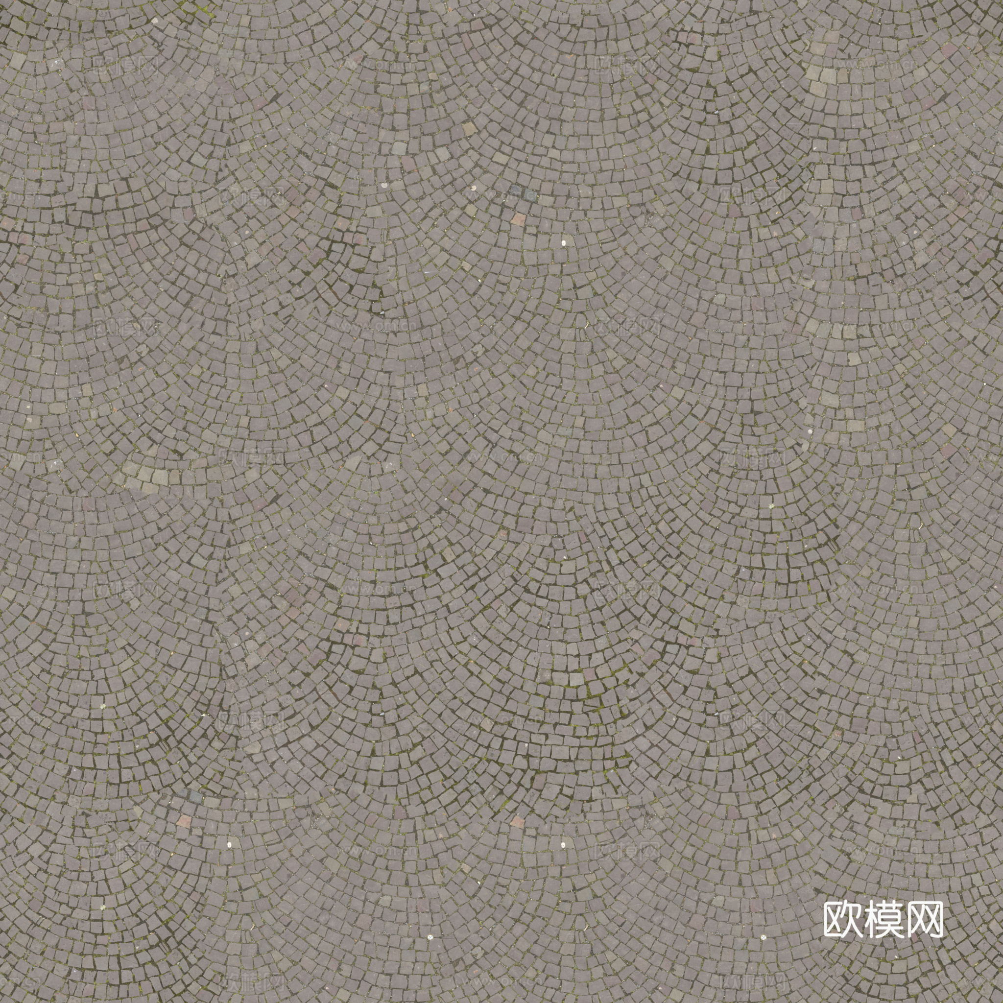 无缝石地石砖铺路石户外地面 PBR材质贴图 2k