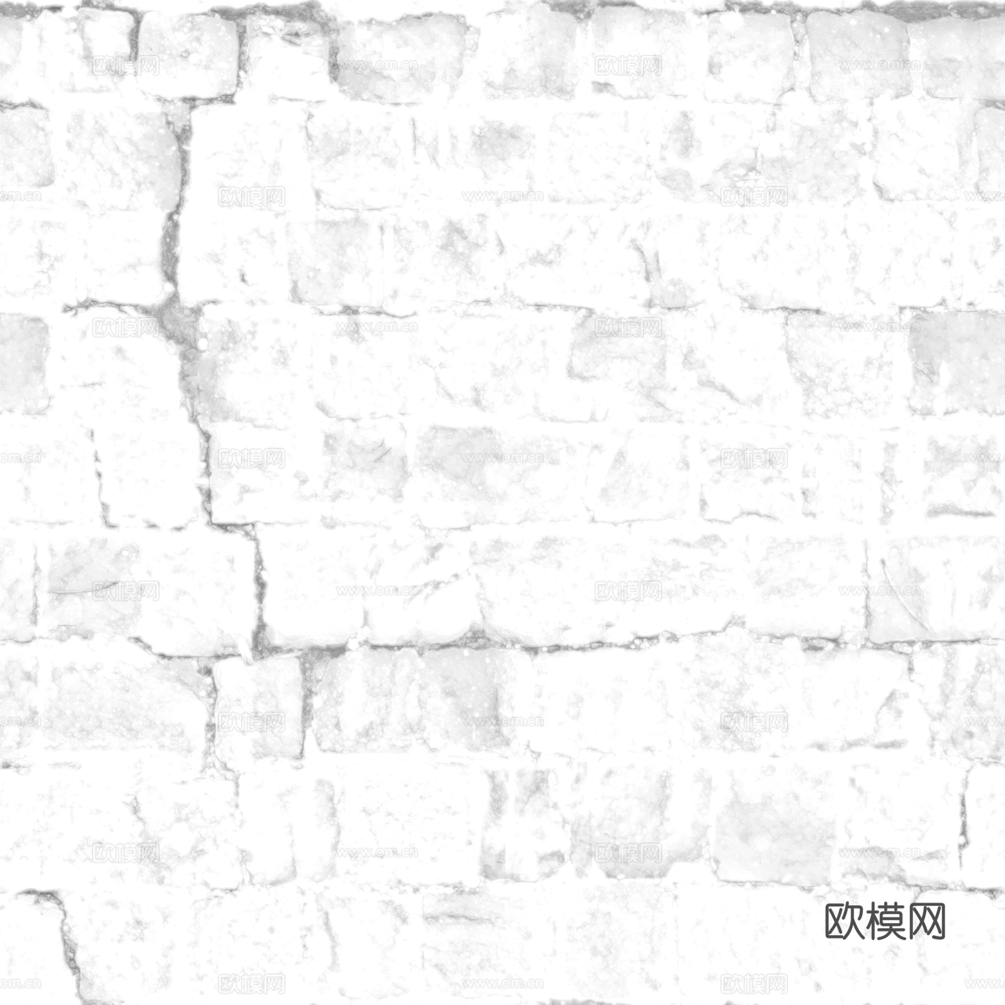 无缝石地石砖铺路石户外地 PBR材质贴图 2k