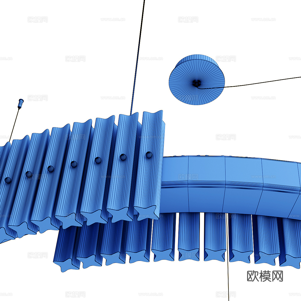 现代轻奢 RHEA 圆形装饰吊灯3d模型