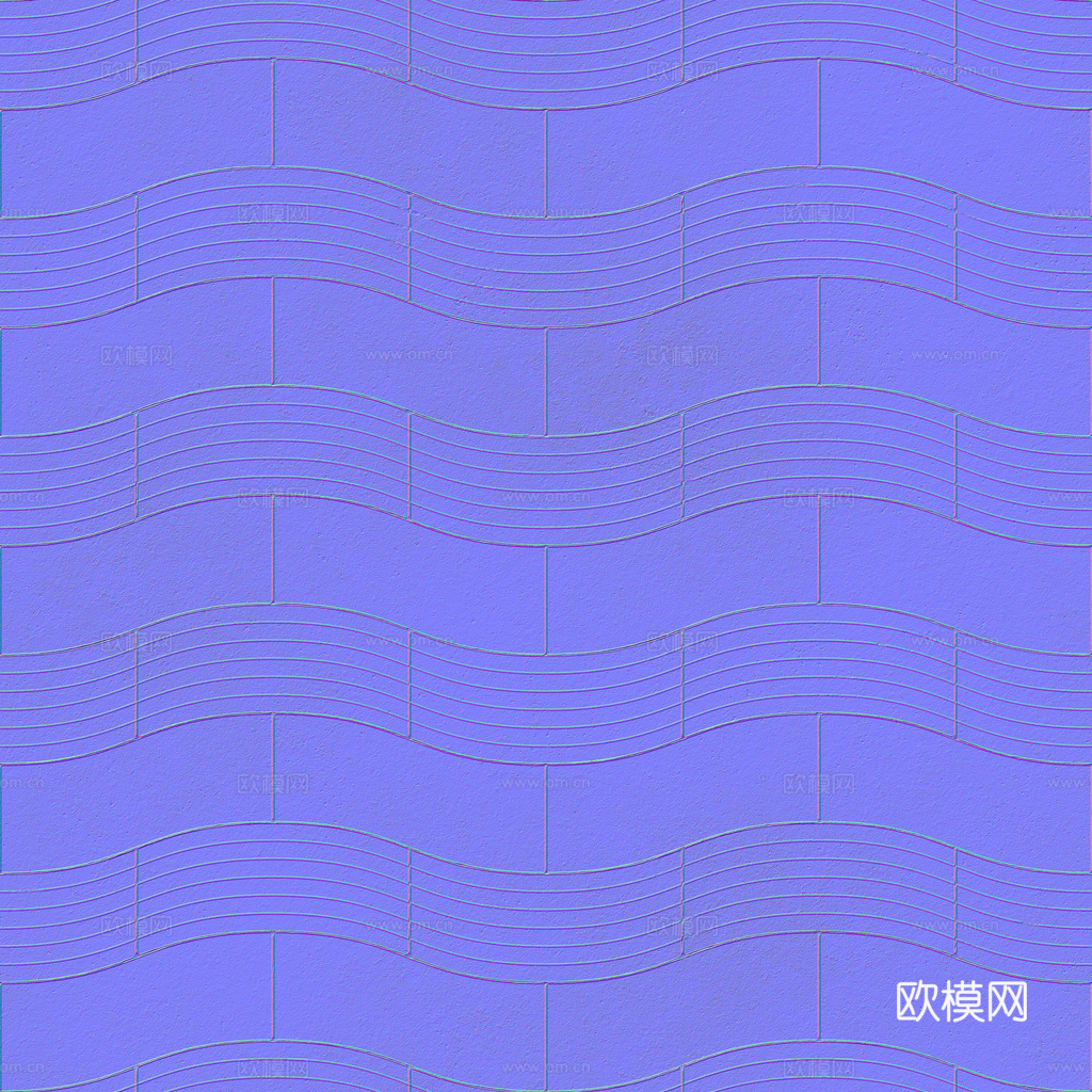 无缝地砖石板砖广场砖铺路砖户外砖 PBR材质贴图 1k