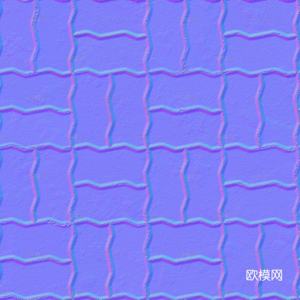 无缝地砖水泥砖铺路砖户外砖 PBR材质贴图 1k